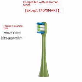 Electric Toothbrush Brush Replacement Head (Option: Stain Removal Green)