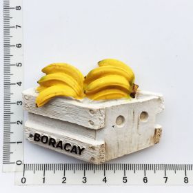 Food Tourism Commemorative Decorative Crafts Painted Magnetic Refridgerator Magnets (Option: Boracay BANANA)