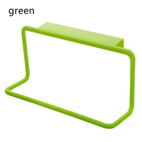 Cabinet Door Back Single-Rod Towel Rack Plastic Seamless Rag Rack Towel Bar (Option: Green-190mm)