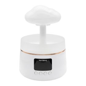 Rain Rhyme Seven-color Ambience Light Clouds Rain Aroma Diffuser (Color: White)