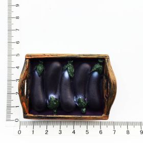 Food Tourism Commemorative Decorative Crafts Painted Magnetic Refridgerator Magnets (Option: Eggplant)