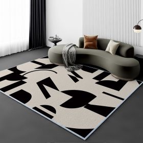 Living Room Carpet Fully Covered Bedroom And Household Sofa Table Carpet Bedside Stain-resistant Non-slip Foot Mat (Option: Common-100120cm Crystal Velvet)