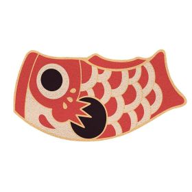 Carp Streamer Floor Mat Stain-resistant Washable Floor Mat Pvc Cutting Pvc Loop Floor Mat (Option: Paradise Fish Of China-37 √ó 70cm)